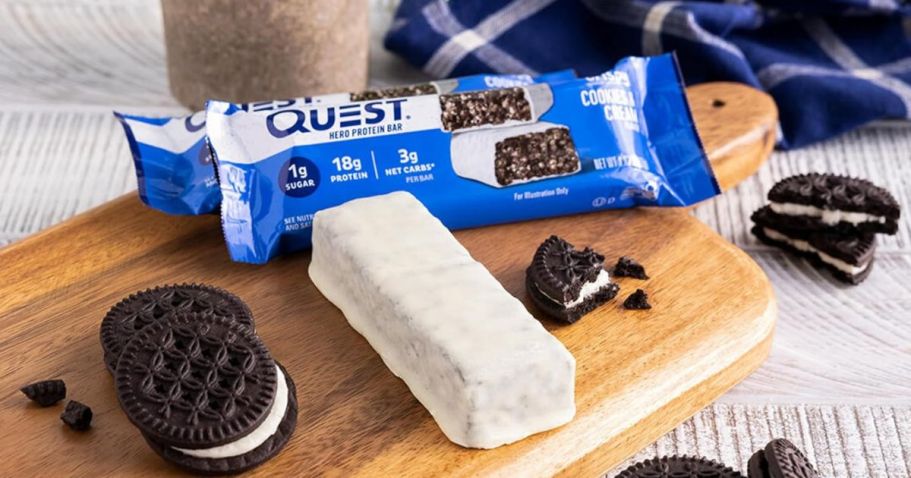 Quest Crispy Cookies & Cream Protein Bars 12-Packs Just $16.56 on Amazon (Reg. $30)