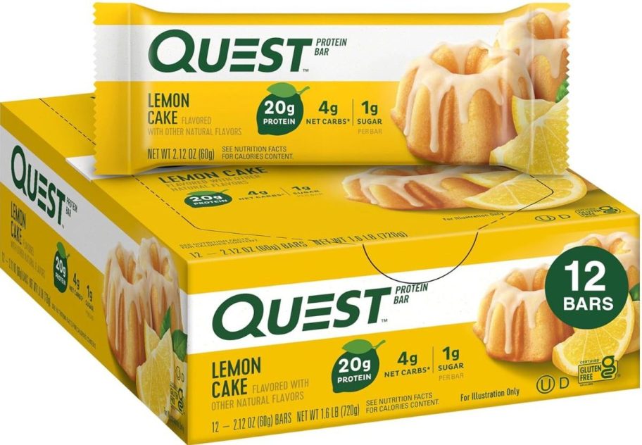 Quest Nutrition Lemon Cake Protein Bars 12-Pack
