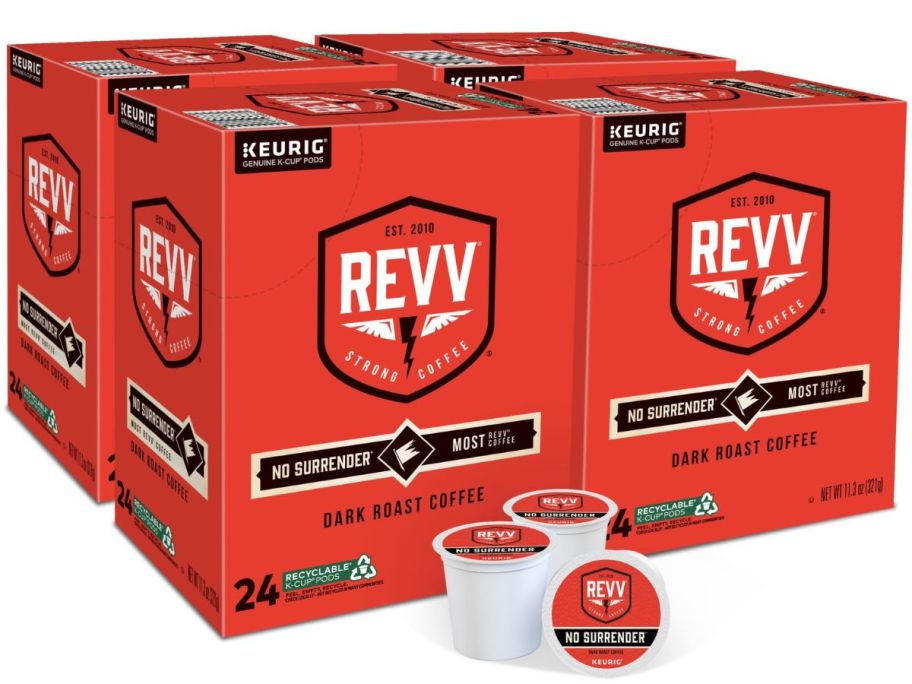 REVV No Surrender Dark Roast Coffee Pods 96-Count