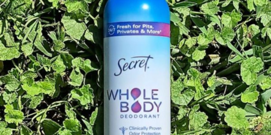 FOUR 1oz Secret Whole Body Deodorant Sprays FREE After Walgreens Rewards