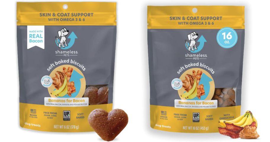 Shameless Pet Soft-Baked Dog Treats - Bananas for Bacon stock images