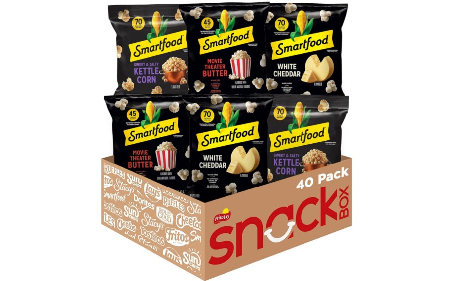 variety of Smartfood popcorn