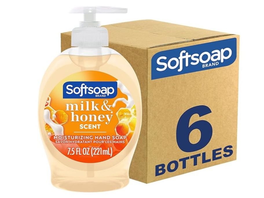 Softsoap Milk & Honey Moisturizing Liquid Hand Soap 7.5oz 6-Pack stock image