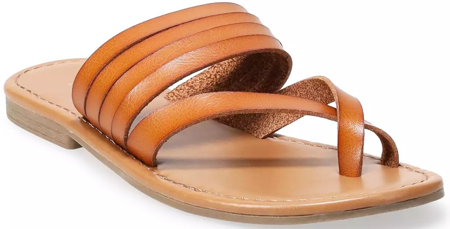 brown leather sandal