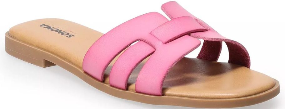 a pink slide sandal