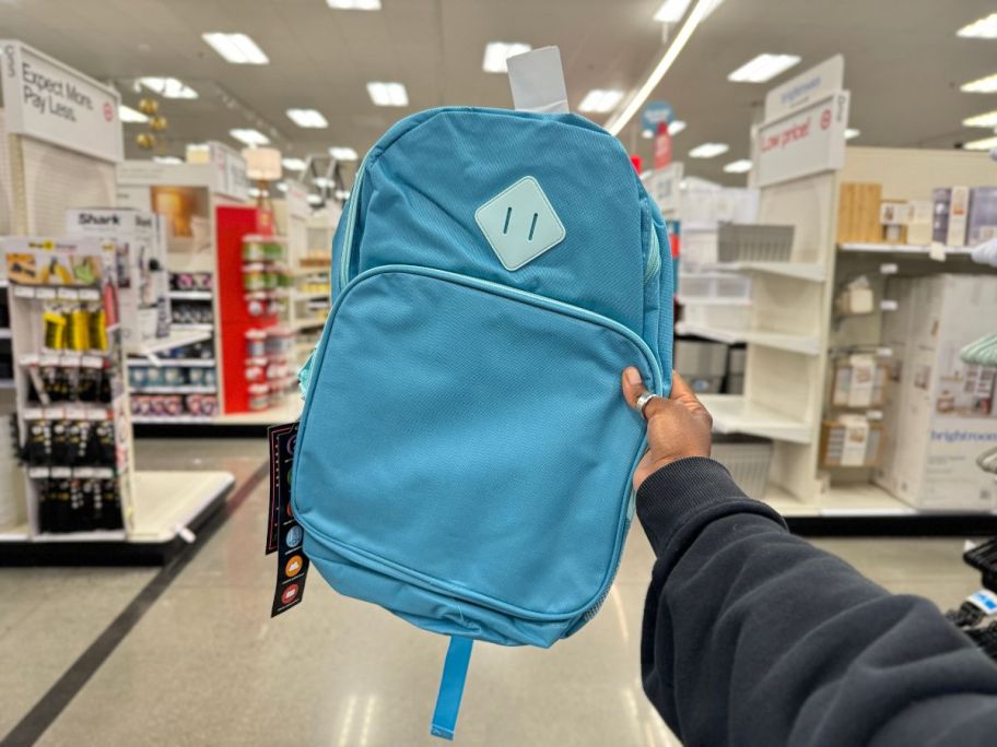 A blue backpack