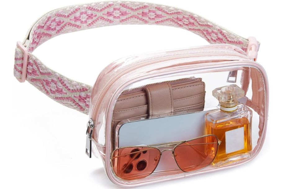 Telena Clear Belt Bag Pink