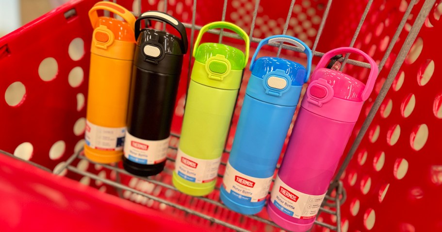 Thermos Funtainer Bottles from $10 on Target.com & Amazon | Solid Colors, Bluey, Stitch, & More