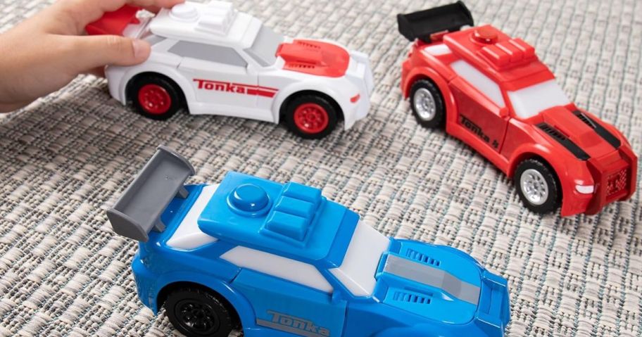 Tonka Sports Car 3-Pack being played with by a boy