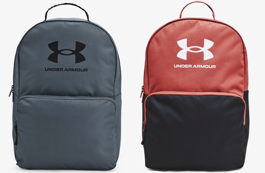 grey and black/red backpacks