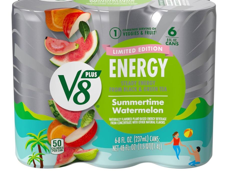 V8 +Energy Limited Edition Summertime Watermelon 6-Pack