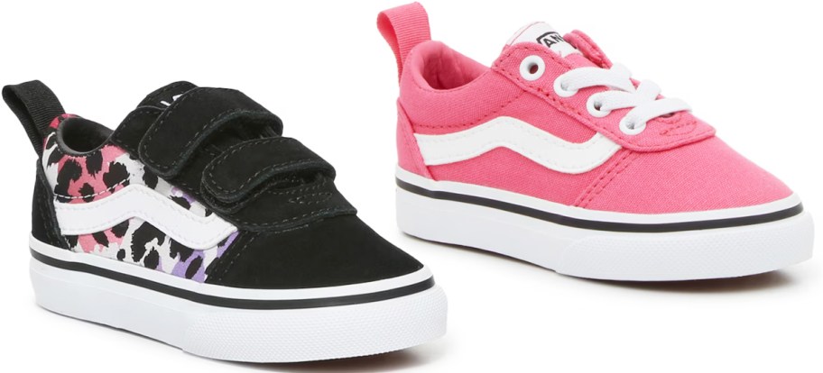 black and pink vans toddler sneakers