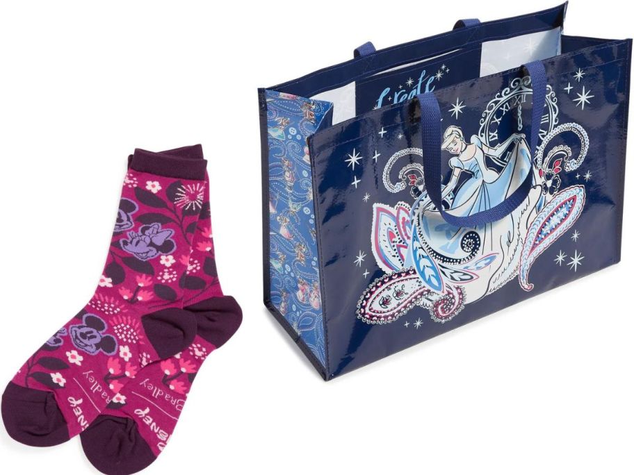 Vera Bradley Disney Socks and Cinderella Tote Bag