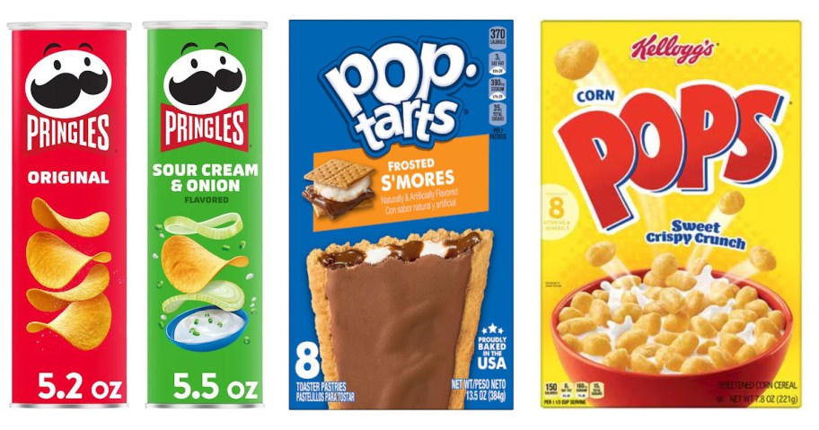 chips, pop-tarts and cereal