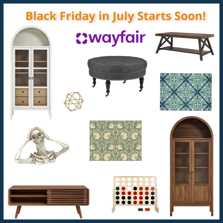 WAyfair Black Friday in July sneak peek collage