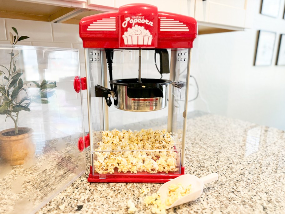 popcorn maker on kitchen counter