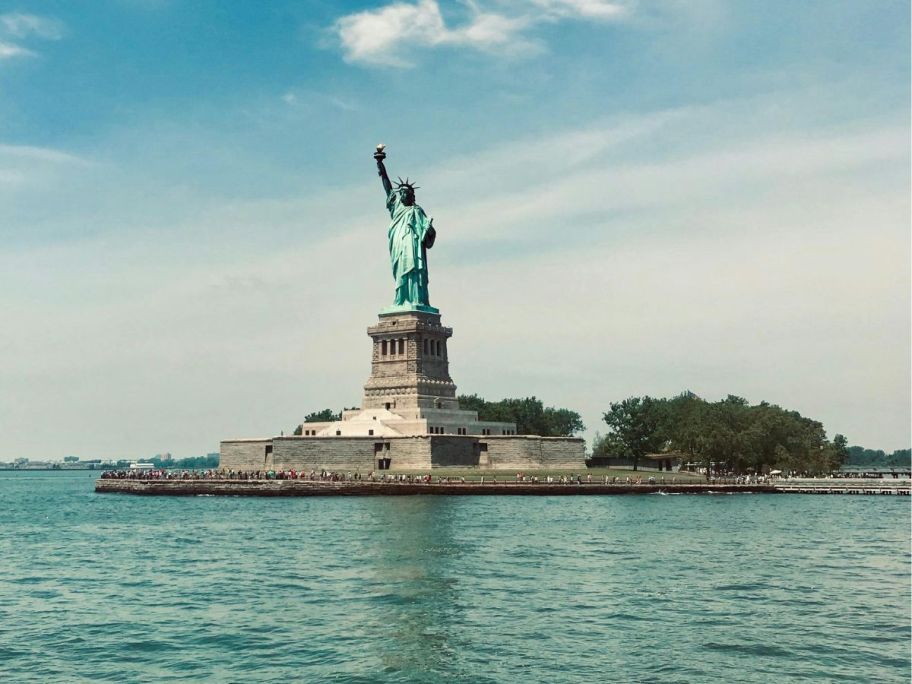 The Statue of Liberty viewed from the water