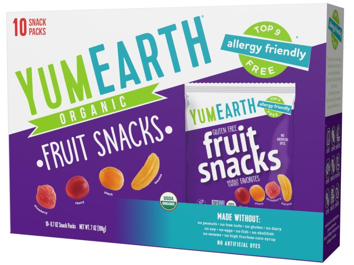 YumEarth Organic Tropical Fruit Snacks - 6.2 Oz Pack of 12
