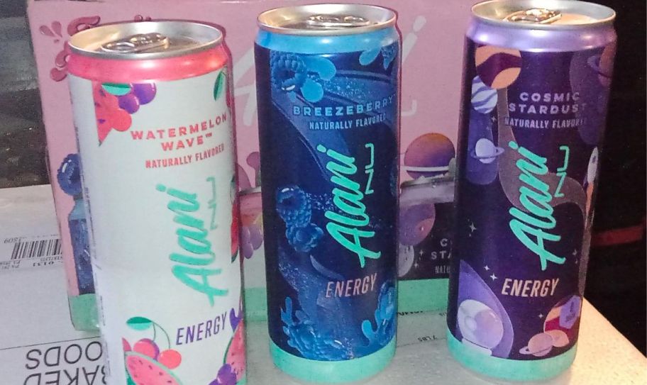 3 flavors of Alani Nu energy drinks