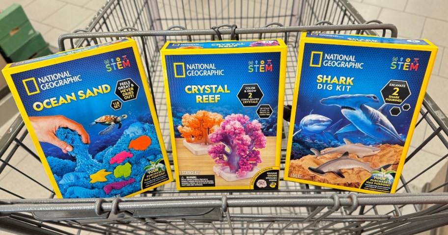 National Geographic Shark Week STEM Activity Kits in a shopping cart