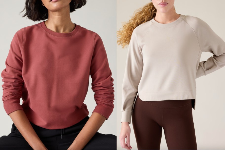 women in brown and beige sweatshirts