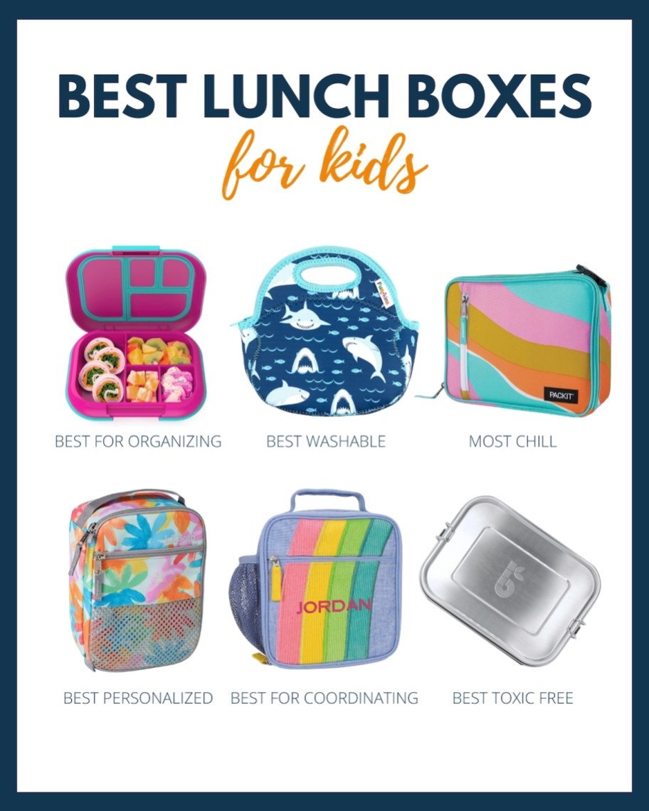 graphic of best lunch boxes for kids
