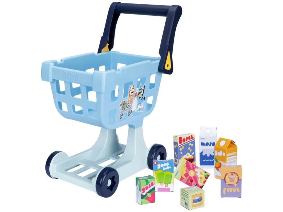 bluey shopping cart and contents