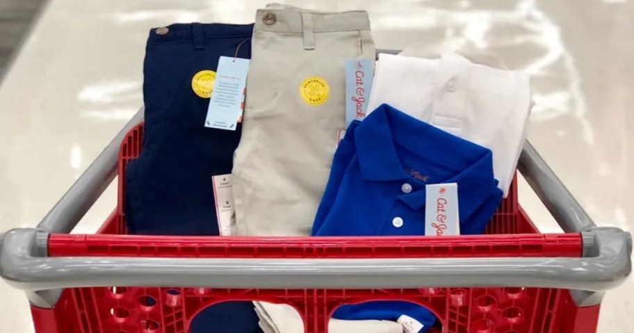kids school uniforms in target shopping cart