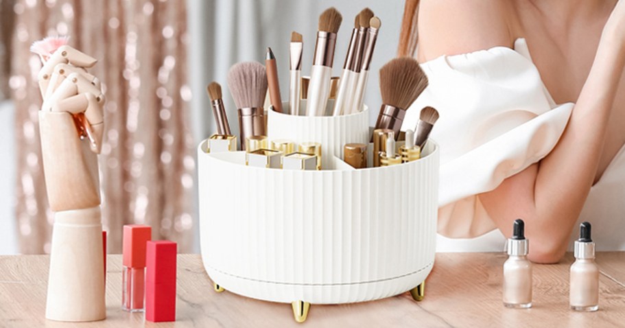 Rotating Makeup Brush Organizer Only $4.97 on Amazon (Regularly $12)