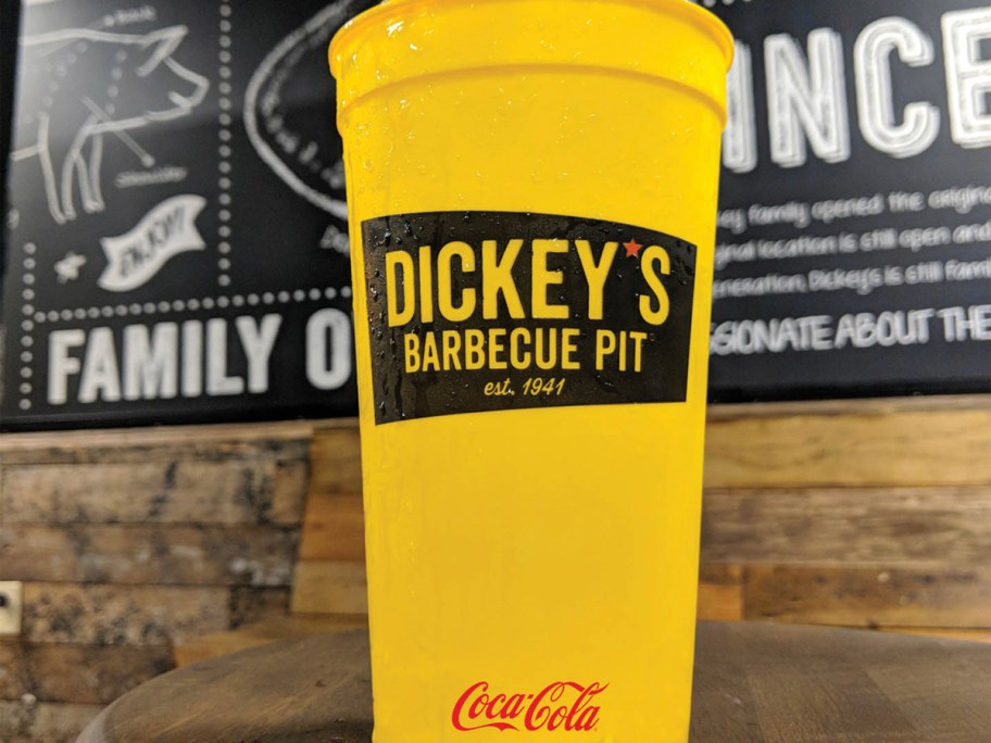 dickeys big yellow cup 