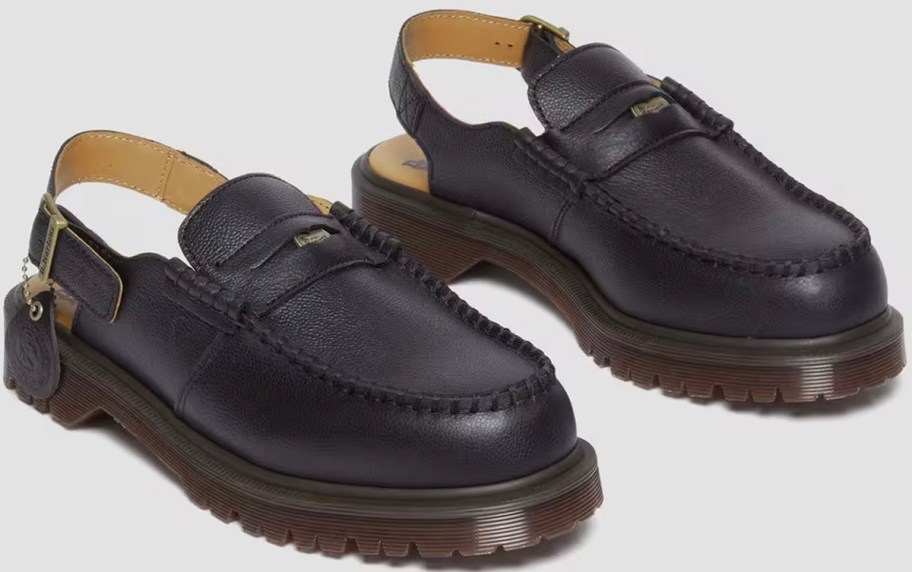 black dr marten mule shoes
