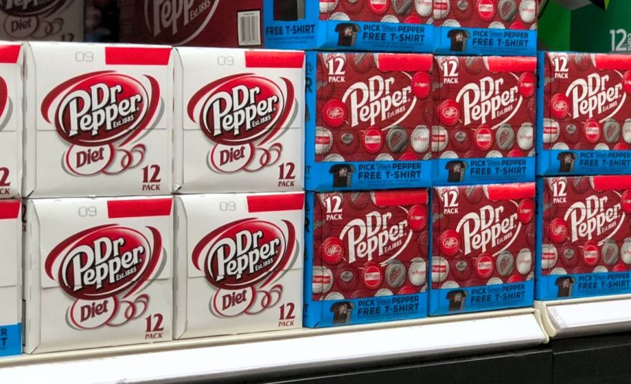 12 packs of diet dr pepper and dr pepper