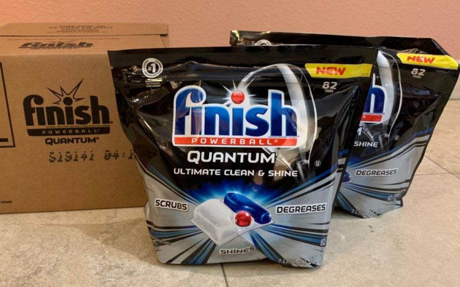 finish quantum 82 count bag of dishwasher detergent pods