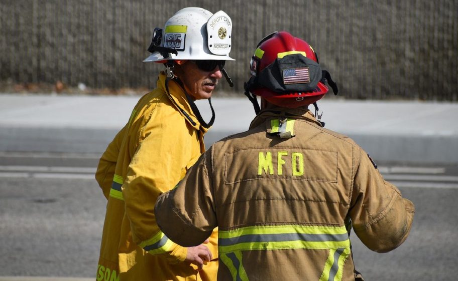 A pair of firemen or first responders