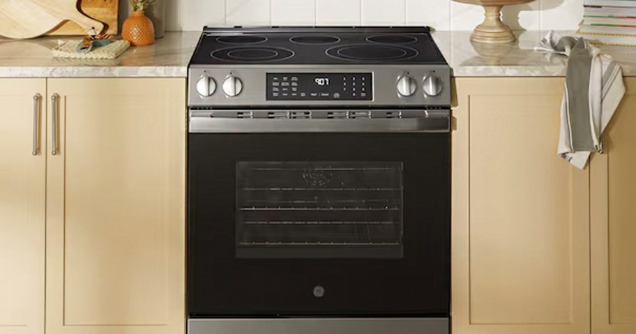 black and stainless steel oven in kitchen