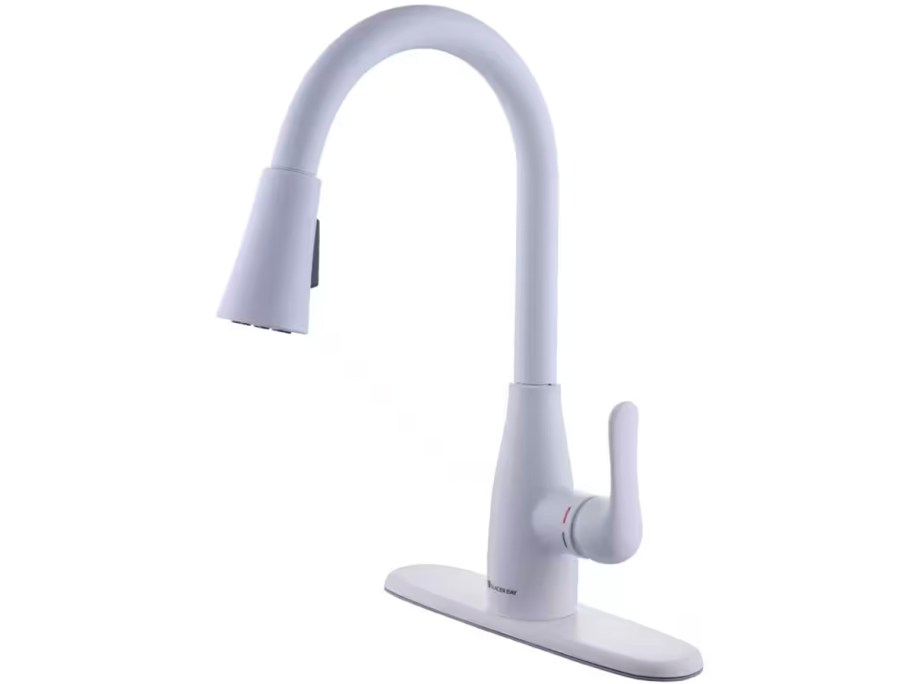 white kitchen faucet