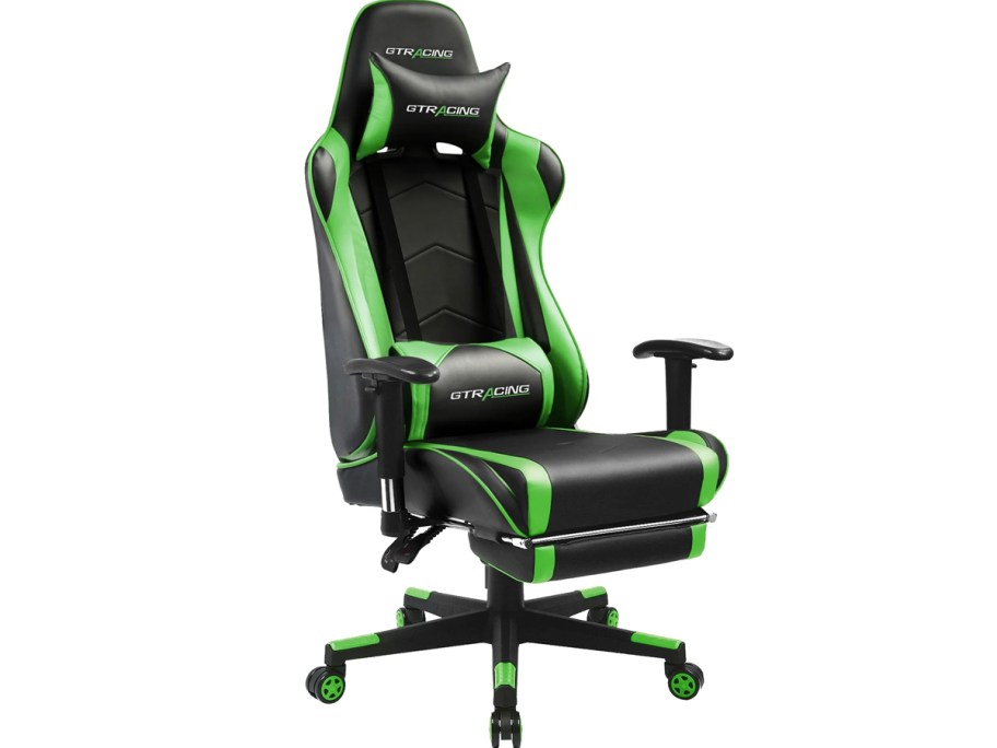 gtracing lime green and black gaming chair 