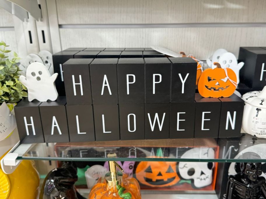 happy halloween wooden decor