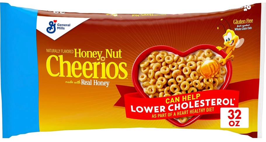 Honey nut cheerios cereal bag 