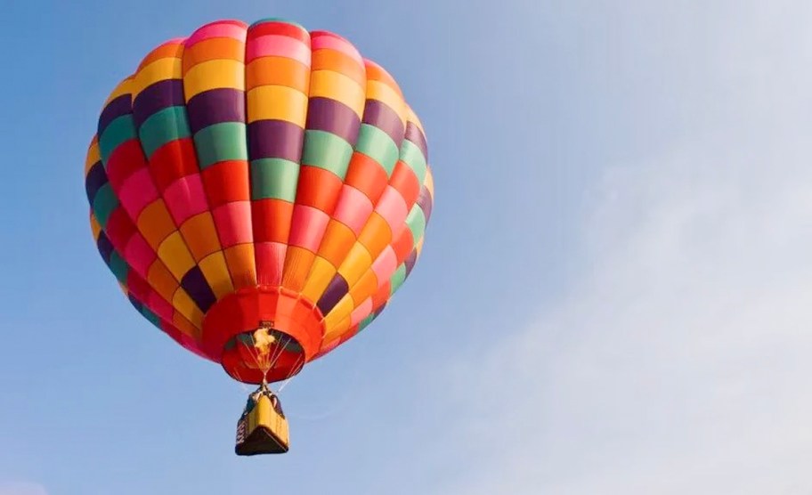 multi colored hot air balloon in the sky