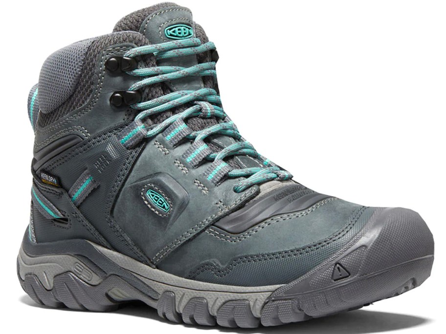 teal and gray keens womens boots