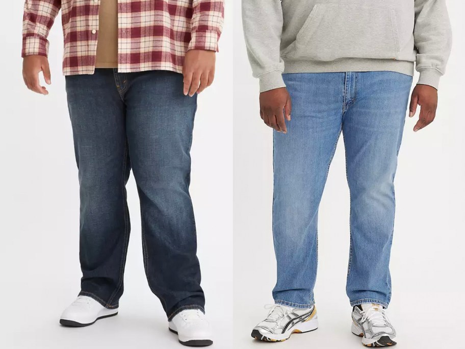 two men wearing levis jeans