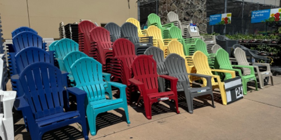 Stackable Adirondack Chairs Just $17.98 at Lowes – Today ONLY