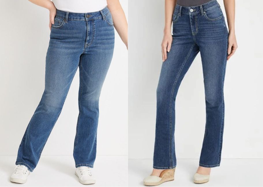 two models wearing maurices jeans