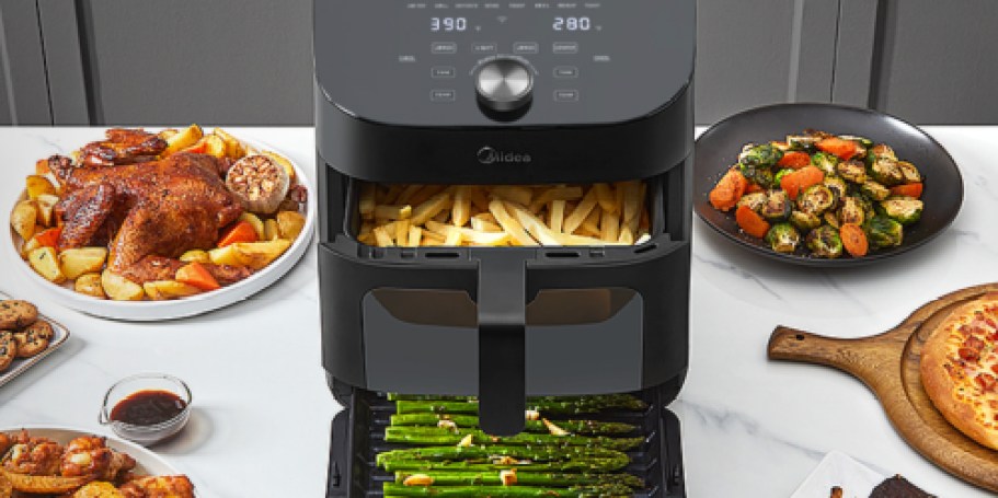 $130 Off 8-in-1 Dual Basket Air Fryer for Amazon Prime Members (WiFi-Enabled – Control w/ Your Phone!)