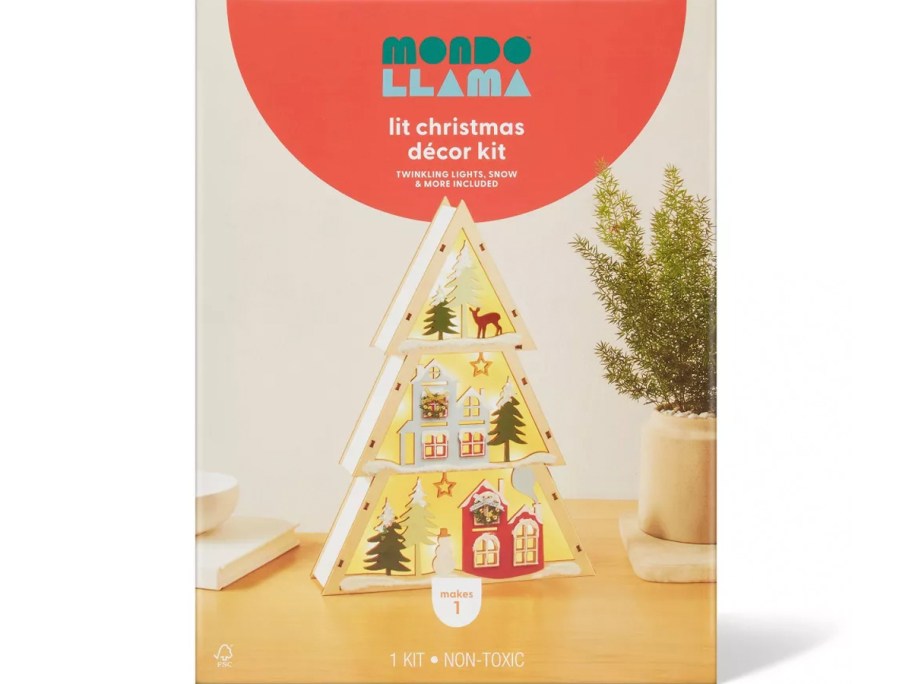 mondo llama christmas tree lit box 