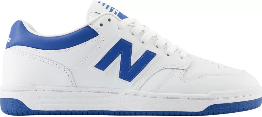 blue and white new balance shoe