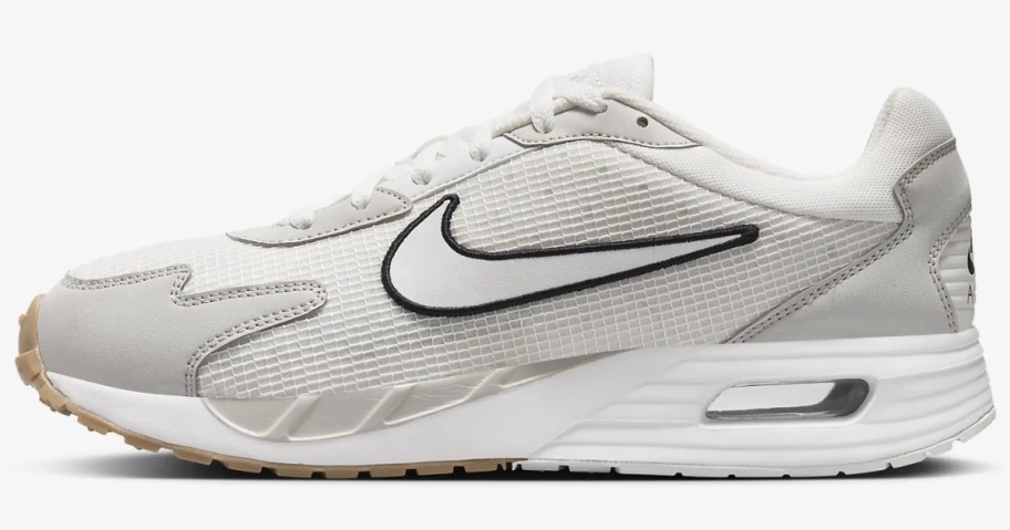 men's Nike Air Max shoe in white, off white and black
