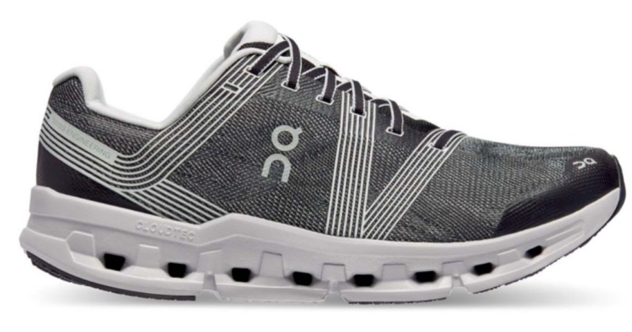 q dark grey, light grey and white men's On running shoe