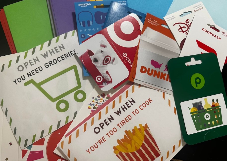 gift cards with open when cards